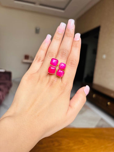 Pink Golden Stone Ring